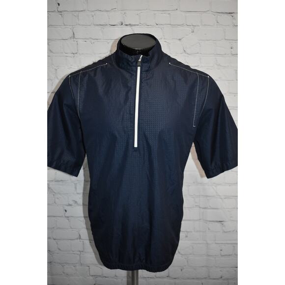 Adidas Golf Pullover Shirt 1/4 ZIP Mens Size Large Performance Polyester Blue - Picture 1 of 8